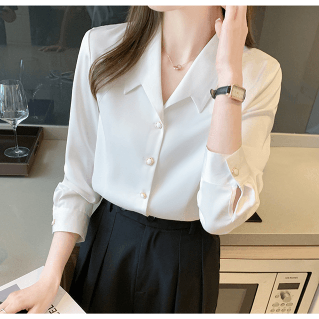 骨格ウェーブ服シャツブラウストップス