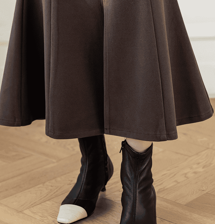 骨格ウェーブ服ハイウエストマーメイドフレアスカート