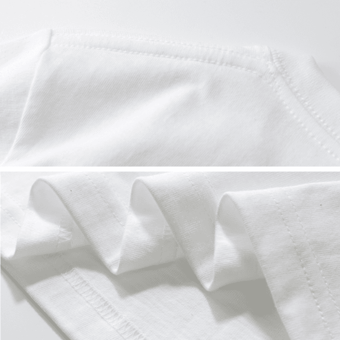 骨格ウェーブラウンドネックシンプルTシャツ