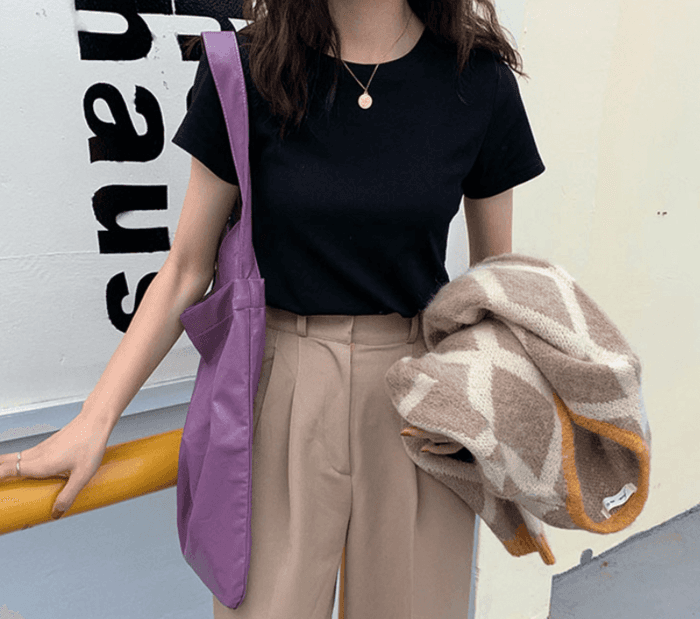 骨格ウェーブ服カラーTシャツトップス