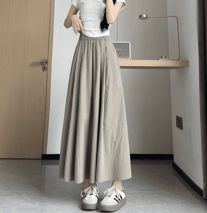 骨格ウェーブAラインロングスカート