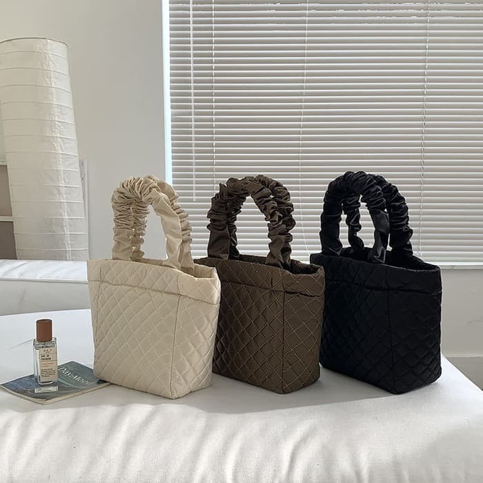 キルティングミニトートバッグ 骨格ウェーブ服