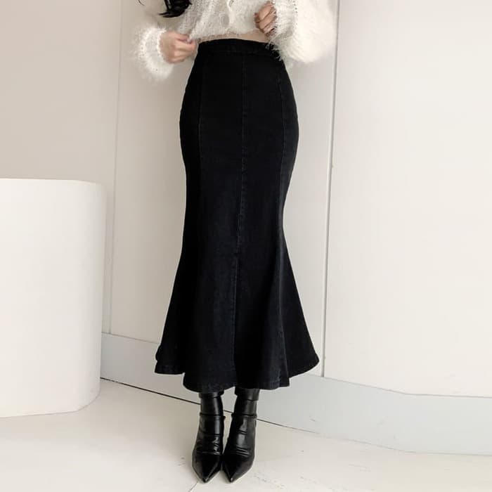 骨格ウェーブ服ハイウエストマーメイドスカート