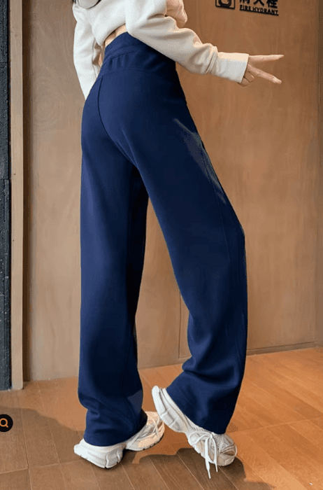 骨格ウェーブワイドレッグスウェットパンツ