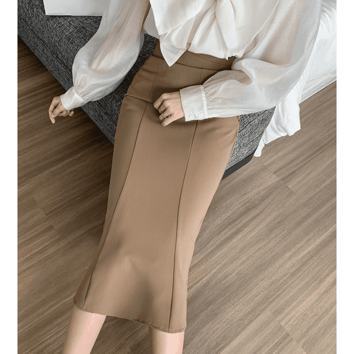 骨格ウェーブ服ハイウエストマーメイドスカート