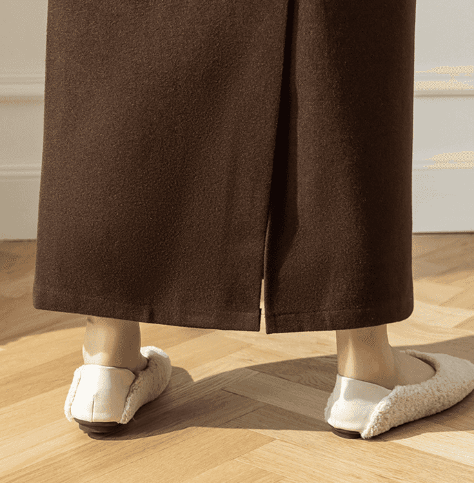 骨格ウェーブ服ハイウエストロングタイトスカート