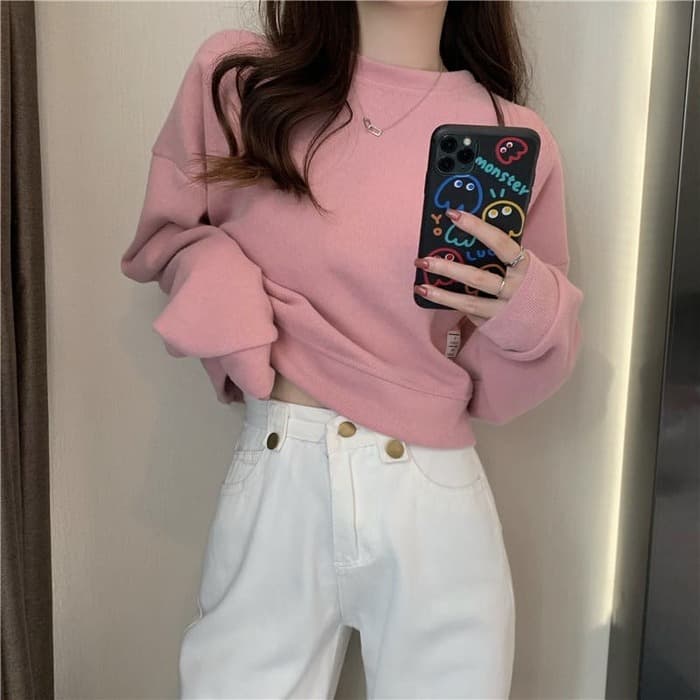 骨格ウェーブ服カラープルオーバーパーカートップス