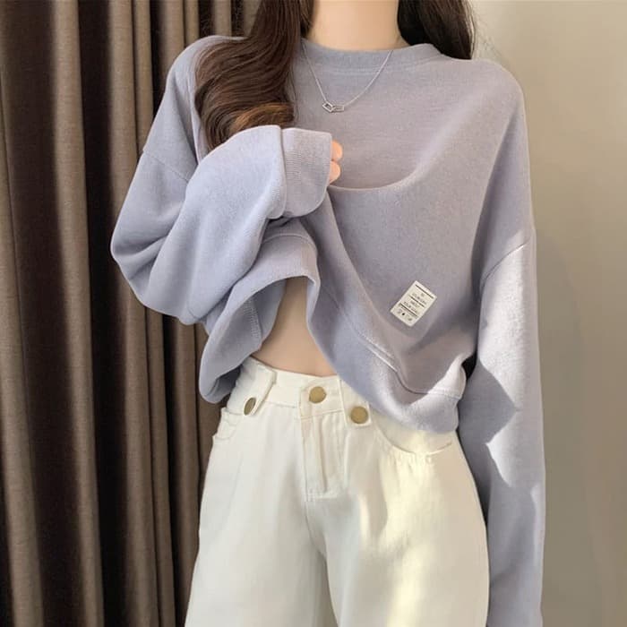 骨格ウェーブ服カラープルオーバーパーカートップス