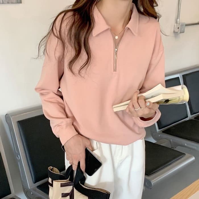 骨格ウェーブ服ジップパーカートップス