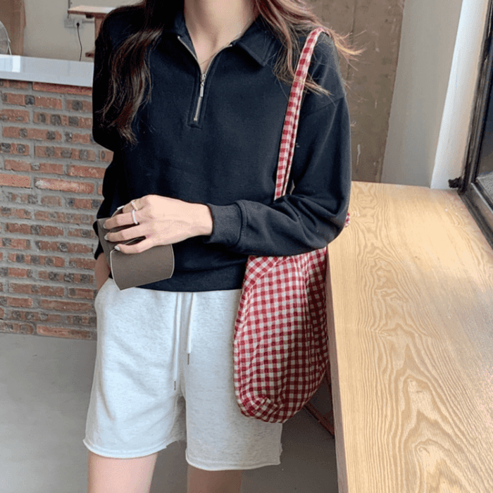 骨格ウェーブ服ジップパーカートップス