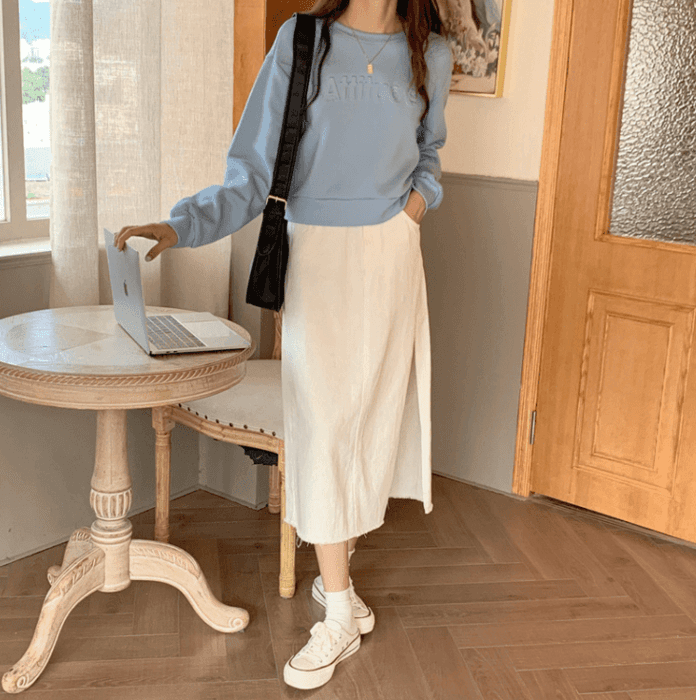 骨格ウェーブ服ロゴプルオーバーパーカートップス