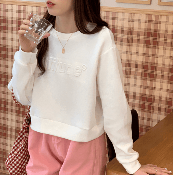 骨格ウェーブ服ロゴプルオーバーパーカートップス