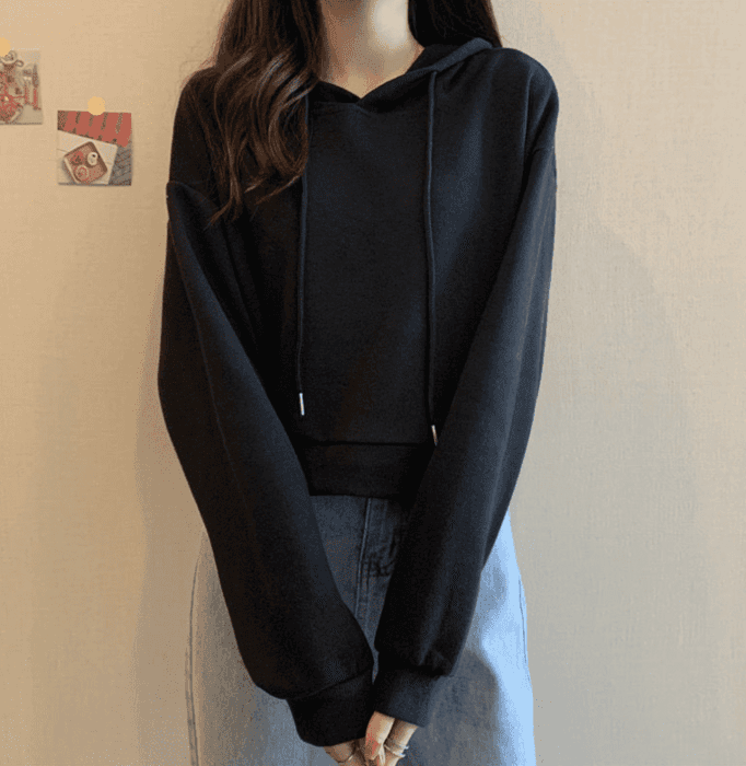 骨格ウェーブ服ベーシックプルオーバーパーカートップス