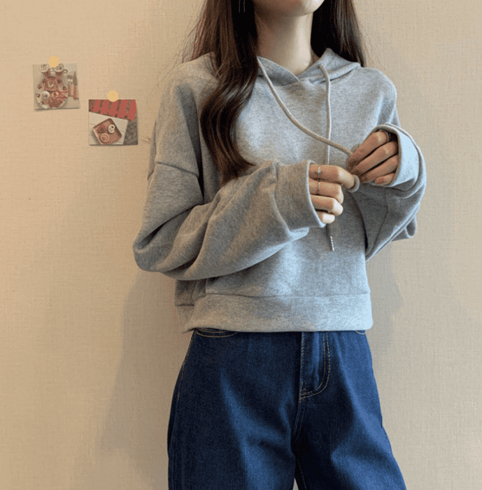 骨格ウェーブ服ベーシックプルオーバーパーカートップス