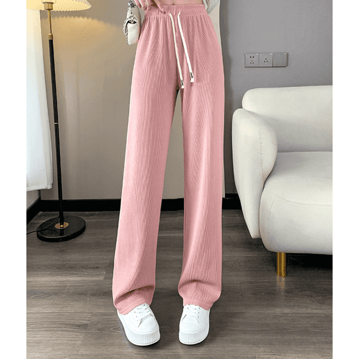 骨格ウェーブ服ストレートプリーツパンツ