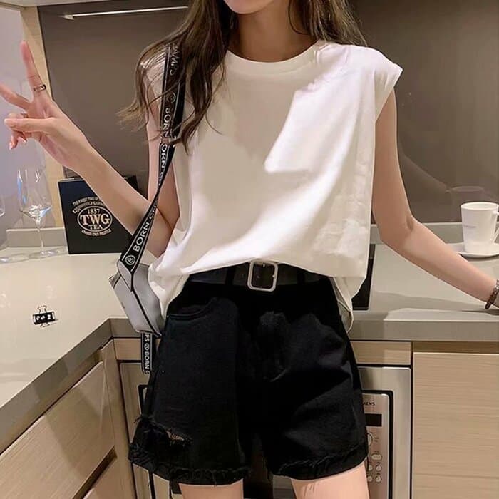 骨格ウェーブ服フレンチスリーブTシャツトップス