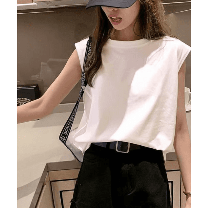 骨格ウェーブ服フレンチスリーブTシャツトップス