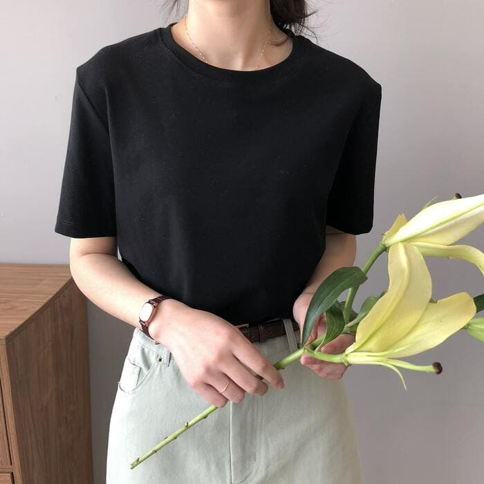 骨格ウェーブラウンドネックTシャツ