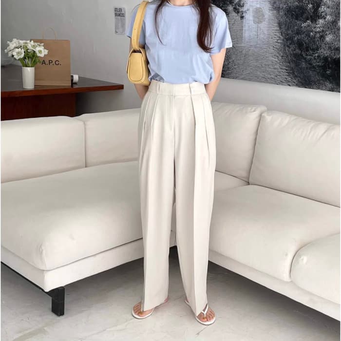 骨格ウェーブ服カラーワイドパンツ
