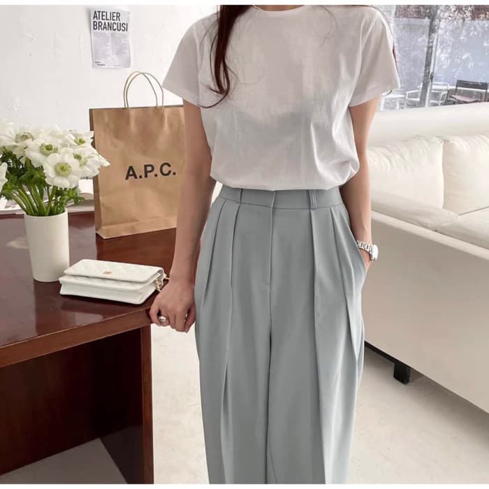 骨格ウェーブ服カラーワイドパンツ