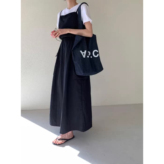 骨格ウェーブキャミソールワンピース