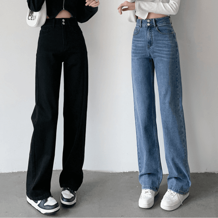 低身長さんOK【2点セット】シンプルに差がつく!ショート丈パーカー×デニムパンツセット