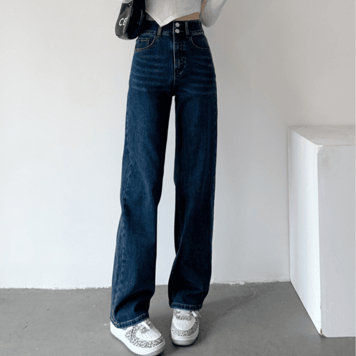 低身長さんOK【2点セット】シンプルに差がつく!ショート丈パーカー×デニムパンツセット