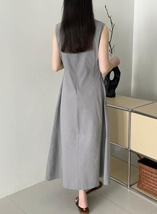骨格ウェーブコットンワンピース