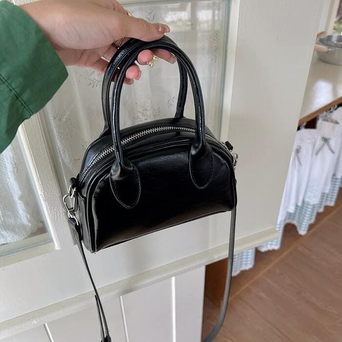 骨格ウェーブコンパクトボストンバッグ