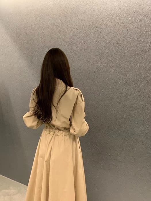 骨格ウェーブシャツワンピース