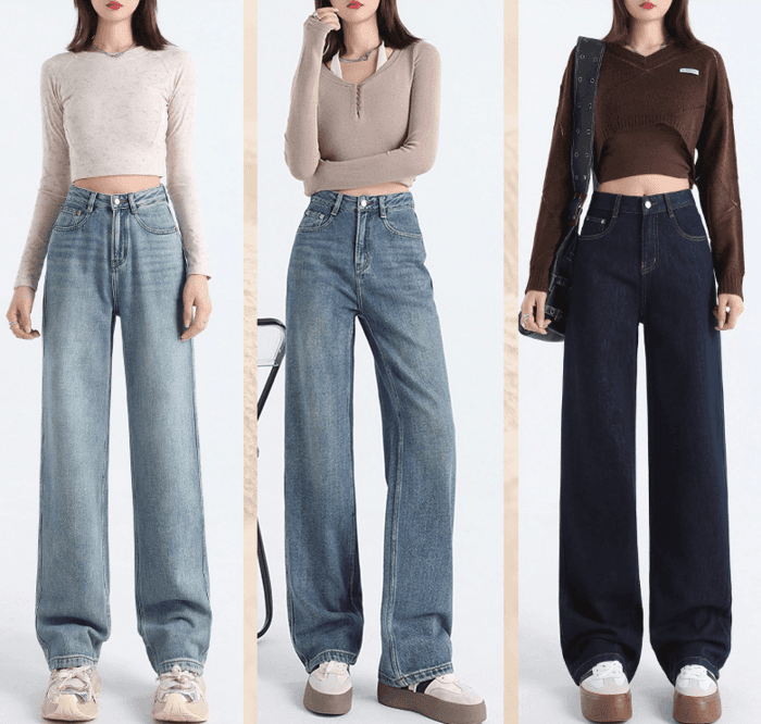 骨格ウェーブハイウエストワイドレッグパンツ【ノーマル】【裏起毛】
