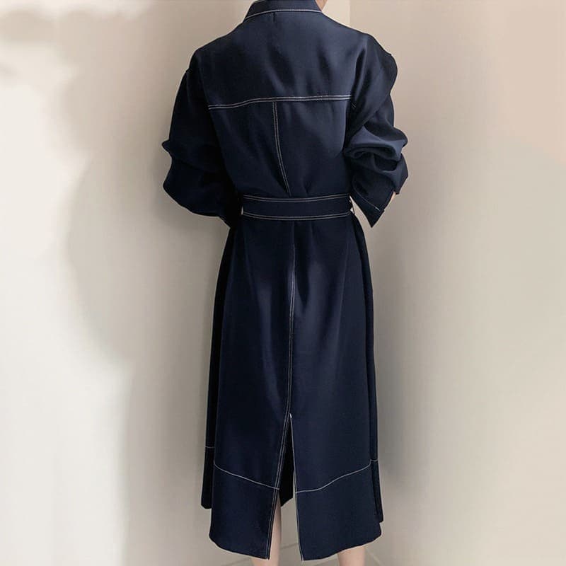 骨格ウェーブ 2wayロングワンピース