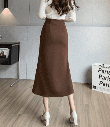 骨格ウェーブ服 ハイウエストマーメイドスカート