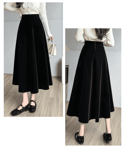 骨格ウェーブ服 ハイウエストAラインスカート