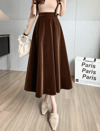 骨格ウェーブ服 ハイウエストAラインスカート