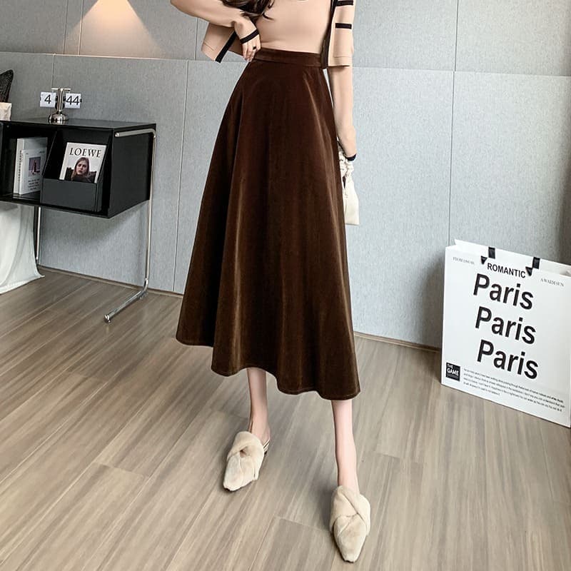 骨格ウェーブ服 ハイウエストAラインスカート