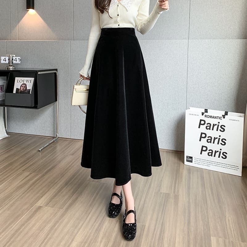 骨格ウェーブ服 ハイウエストAラインスカート