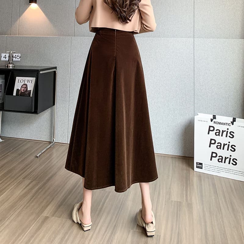骨格ウェーブ服 ハイウエストAラインスカート