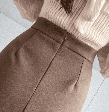 骨格ウェーブ服ハイウエストベーシックマーメイドスカート