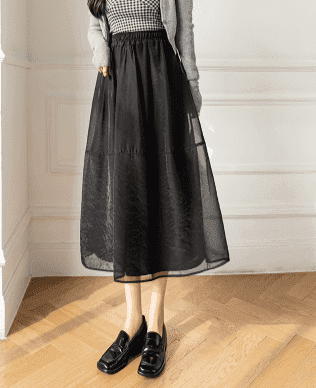 骨格ウェーブ服デザインフレアスカート