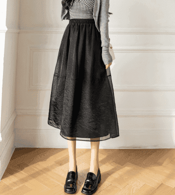 骨格ウェーブ服デザインフレアスカート