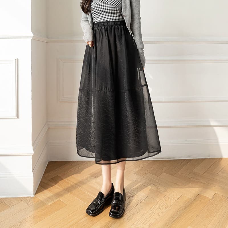 骨格ウェーブ服デザインフレアスカート