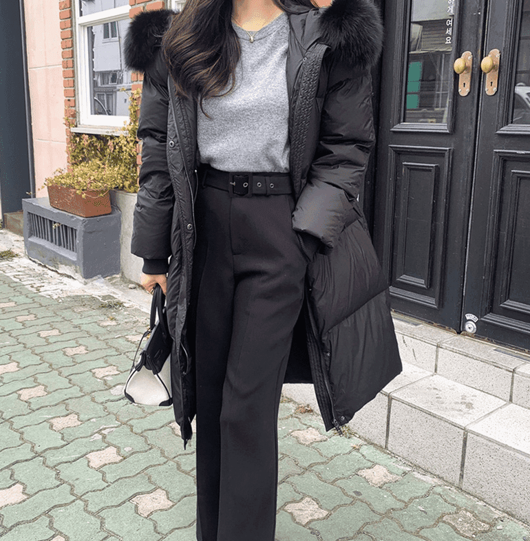 骨格ウェーブ服ベルト付きハイウエストフレアパンツ