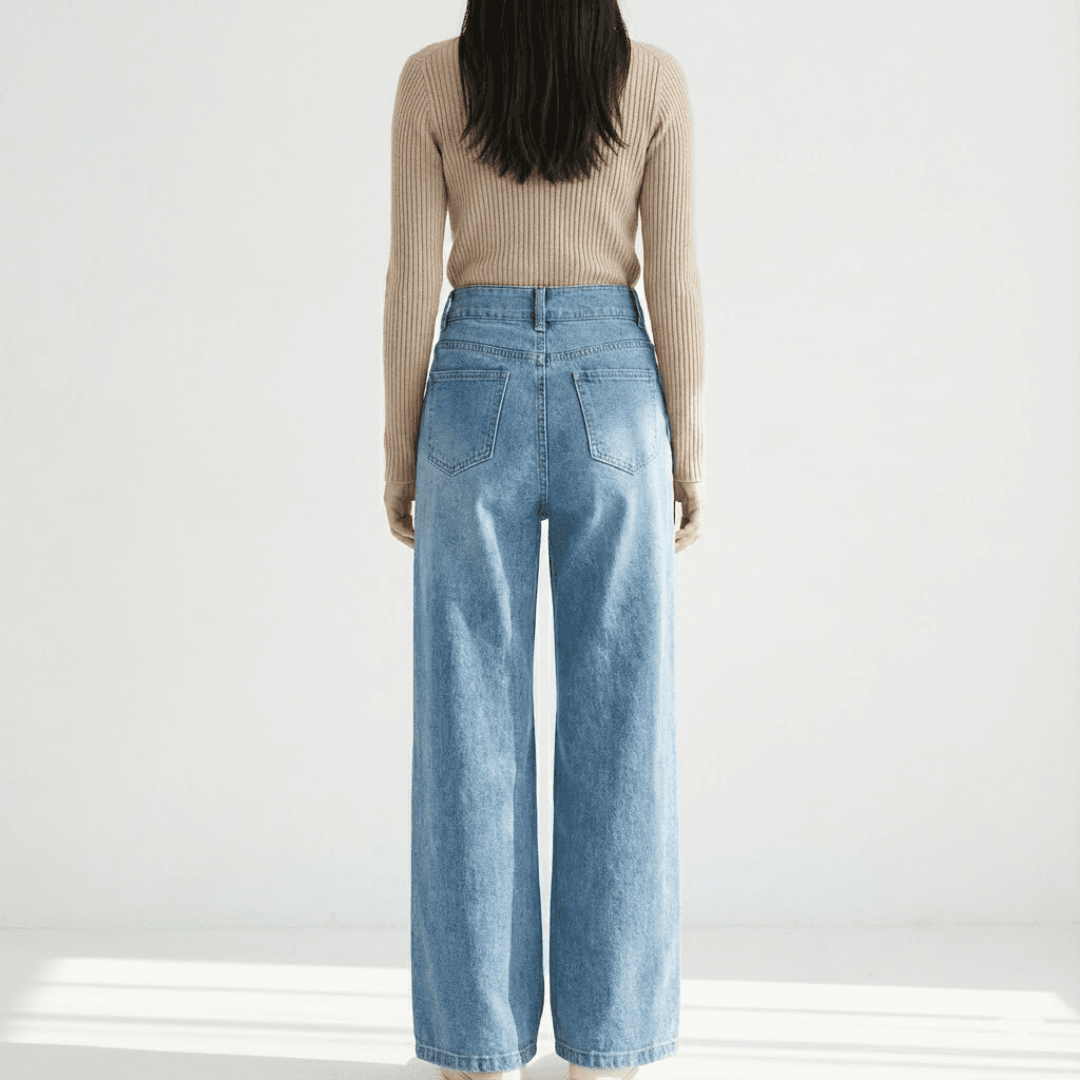 骨格ウェーブ服ダブルボタンストレートパンツ