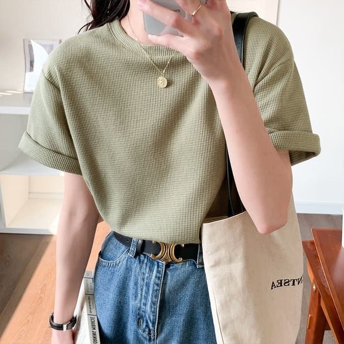 骨格ウェーブ服シンプルTシャツトップス