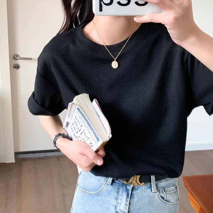 骨格ウェーブ服シンプルTシャツトップス