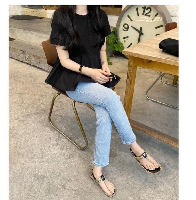 骨格ウェーブ服フリルTシャツトップス