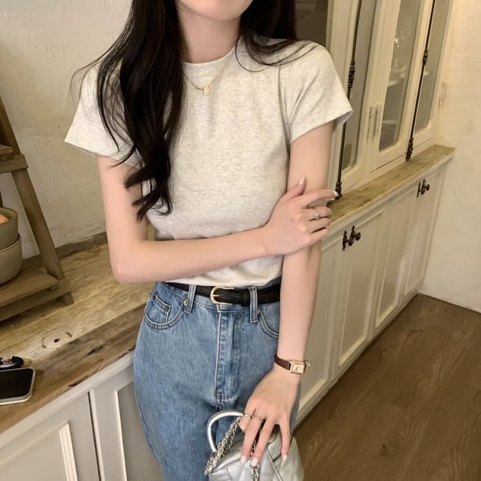 骨格ウェーブ服デイリーTシャツトップス
