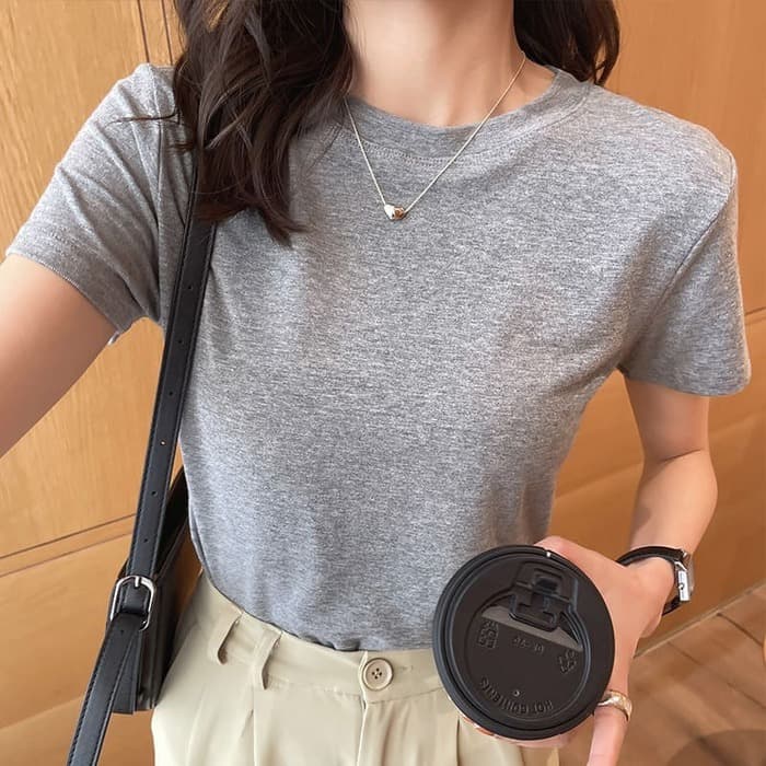骨格ウェーブ服ラウンド半袖Tシャツトップス