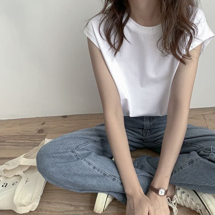 骨格ウェーブ服フレンチスリーブTシャツトップス